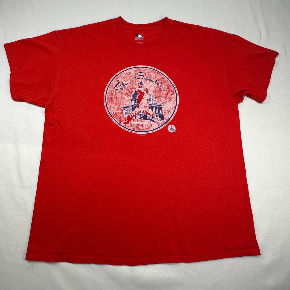 MLB Genuine Merchandise Mens Washington Senators Red Graphic T-Shirt XL